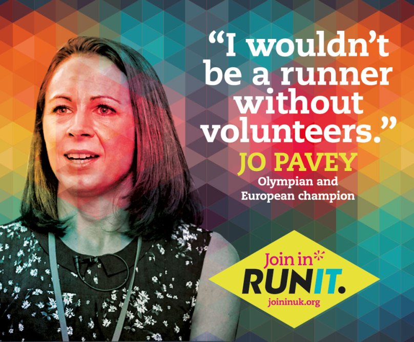  Jo Pavey is supporting 'Run It' a campaign from charity Join In to put more volunteers into grassroots running. For more information visit joininuk.org/run-it