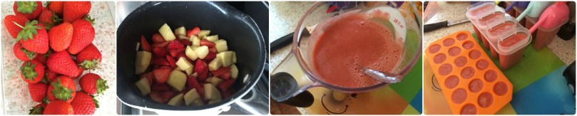 In other news - I used up my strawberries that were on the turn and made ice lollies for my kids!