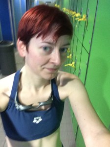 Shocking selfie because I felt an idiot taking a photo of myself at the swimming baths!